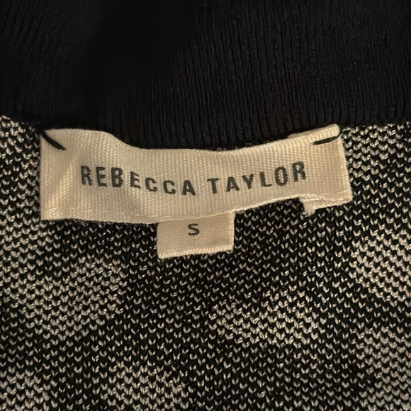 REBECCA TAYLOR Black White Leopard Animal Print Sleeveless Mini Dress Size S - Picture 7 of 10